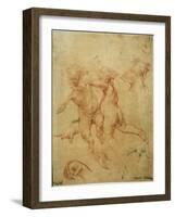'Two flying putti', study, 1740s-Pompeo Batoni-Framed Giclee Print
