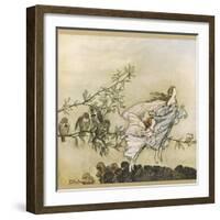 Two Flying-Arthur Rackham-Framed Photographic Print