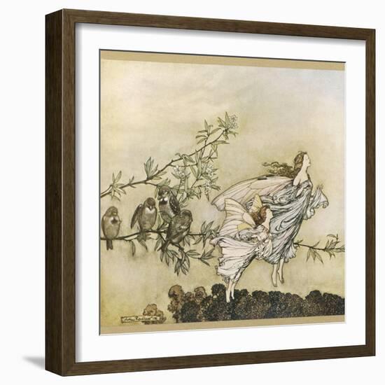 Two Flying-Arthur Rackham-Framed Photographic Print