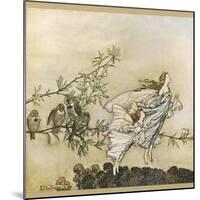 Two Flying-Arthur Rackham-Mounted Photographic Print