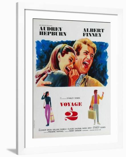 Two for the Road, French Movie Poster, 1967-null-Framed Art Print