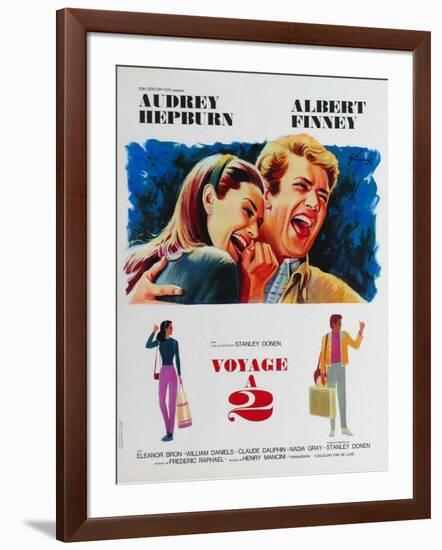 Two for the Road, French Movie Poster, 1967-null-Framed Art Print