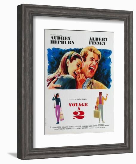 Two for the Road, French Movie Poster, 1967-null-Framed Art Print