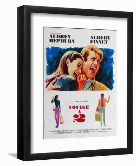 Two for the Road, French Movie Poster, 1967-null-Framed Art Print