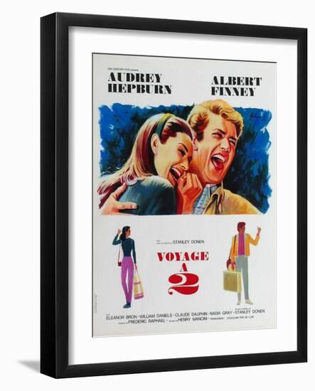 Two for the Road, French Movie Poster, 1967-null-Framed Art Print