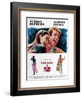 Two for the Road, from Left, Audrey Hepburn, Albert Finney, 1967-null-Framed Art Print