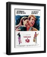 Two for the Road, from Left, Audrey Hepburn, Albert Finney, 1967-null-Framed Art Print