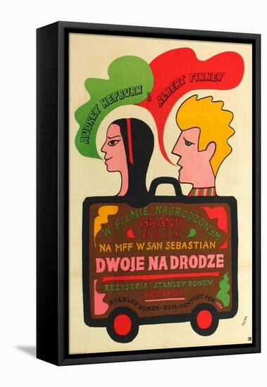 Two for the Road, Polish Movie Poster, 1967-null-Framed Stretched Canvas