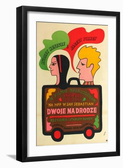 Two for the Road, Polish Movie Poster, 1967-null-Framed Art Print