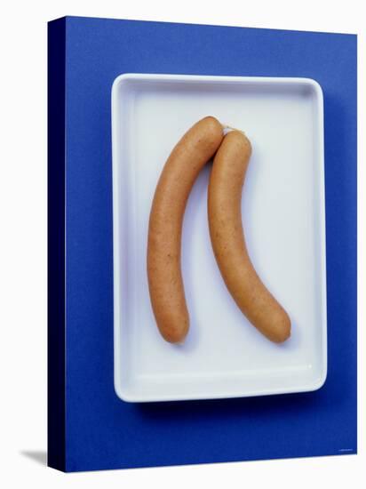 Two Frankfurters in Shallow Bowl-Barbara Bonisolli-Stretched Canvas