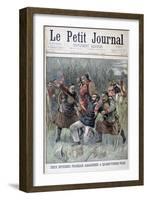 Two French Officers Murdered by the Quang-Tcheou-Wan, 1899-Jose Belon-Framed Giclee Print