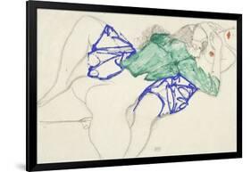 Two Friends, Reclining (Tenderness), 1913 (Pencil and Tempera on Paper)-Egon Schiele-Framed Giclee Print