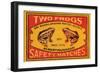 Two Frogs Safety Matches-null-Framed Art Print