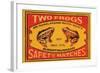 Two Frogs Safety Matches-null-Framed Art Print