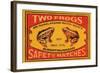 Two Frogs Safety Matches-null-Framed Art Print