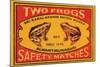 Two Frogs Safety Matches-null-Mounted Art Print