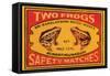 Two Frogs Safety Matches-null-Framed Stretched Canvas