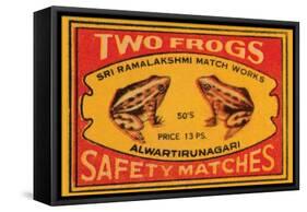 Two Frogs Safety Matches-null-Framed Stretched Canvas