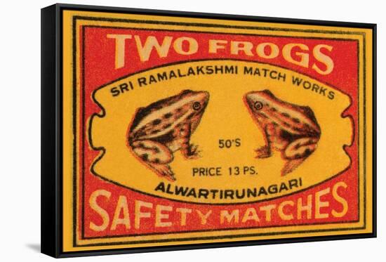 Two Frogs Safety Matches-null-Framed Stretched Canvas