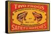 Two Frogs Safety Matches-null-Framed Stretched Canvas