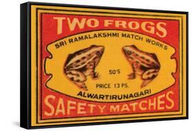 Two Frogs Safety Matches-null-Framed Stretched Canvas