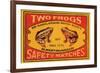 Two Frogs Safety Matches-null-Framed Premium Giclee Print