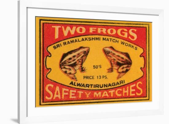 Two Frogs Safety Matches-null-Framed Art Print