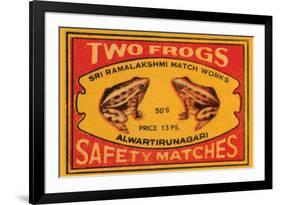 Two Frogs Safety Matches-null-Framed Art Print