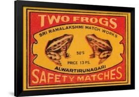 Two Frogs Safety Matches-null-Framed Art Print