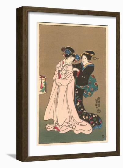 Two Geishas-null-Framed Art Print