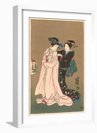 Two Geishas-null-Framed Art Print