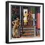 "Two Generations of Vets," July 5, 1947-Stevan Dohanos-Framed Premium Giclee Print