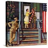 "Two Generations of Vets," July 5, 1947-Stevan Dohanos-Stretched Canvas