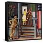 "Two Generations of Vets," July 5, 1947-Stevan Dohanos-Framed Stretched Canvas