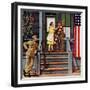 "Two Generations of Vets," July 5, 1947-Stevan Dohanos-Framed Giclee Print