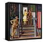 "Two Generations of Vets," July 5, 1947-Stevan Dohanos-Framed Stretched Canvas