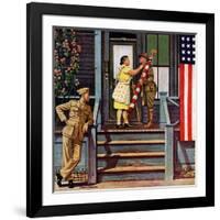 "Two Generations of Vets," July 5, 1947-Stevan Dohanos-Framed Giclee Print