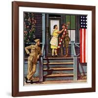 "Two Generations of Vets," July 5, 1947-Stevan Dohanos-Framed Giclee Print