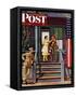 "Two Generations of Vets," Saturday Evening Post Cover, July 5, 1947-Stevan Dohanos-Framed Stretched Canvas