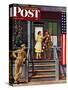 "Two Generations of Vets," Saturday Evening Post Cover, July 5, 1947-Stevan Dohanos-Stretched Canvas