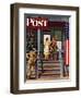 "Two Generations of Vets," Saturday Evening Post Cover, July 5, 1947-Stevan Dohanos-Framed Giclee Print