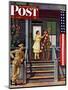 "Two Generations of Vets," Saturday Evening Post Cover, July 5, 1947-Stevan Dohanos-Mounted Giclee Print