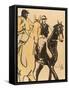 Two Gentleman Riders (Gouache on Board)-Joseph Crawhall-Framed Stretched Canvas