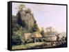 Two Gentlemen Going a Shooting, with a View of Creswell Crags, Taken on the Spot-George Stubbs-Framed Stretched Canvas