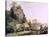 Two Gentlemen Going a Shooting, with a View of Creswell Crags, Taken on the Spot-George Stubbs-Stretched Canvas