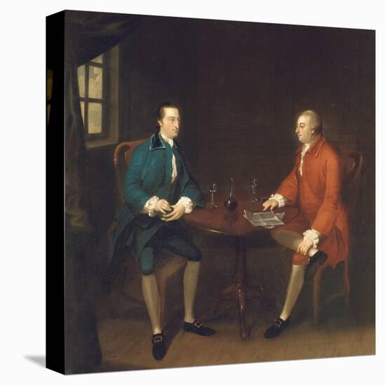 Two Gentlemen Seated at a Table-John Thomas Seton-Stretched Canvas