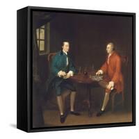 Two Gentlemen Seated at a Table-John Thomas Seton-Framed Stretched Canvas