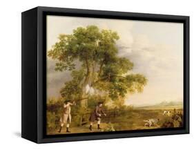 Two Gentlemen Shooting-George Stubbs-Framed Stretched Canvas