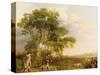 Two Gentlemen Shooting-George Stubbs-Stretched Canvas