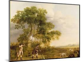 Two Gentlemen Shooting-George Stubbs-Mounted Premium Giclee Print